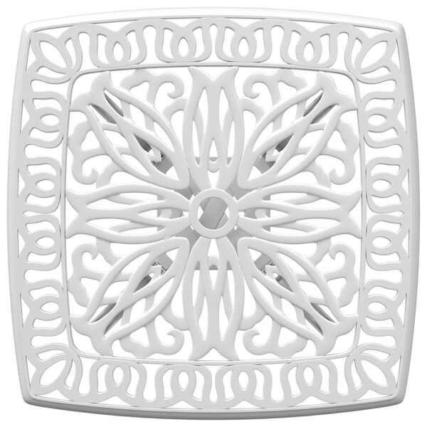 vidaXL Garden Table White 53x53x53 cm Cast Aluminium