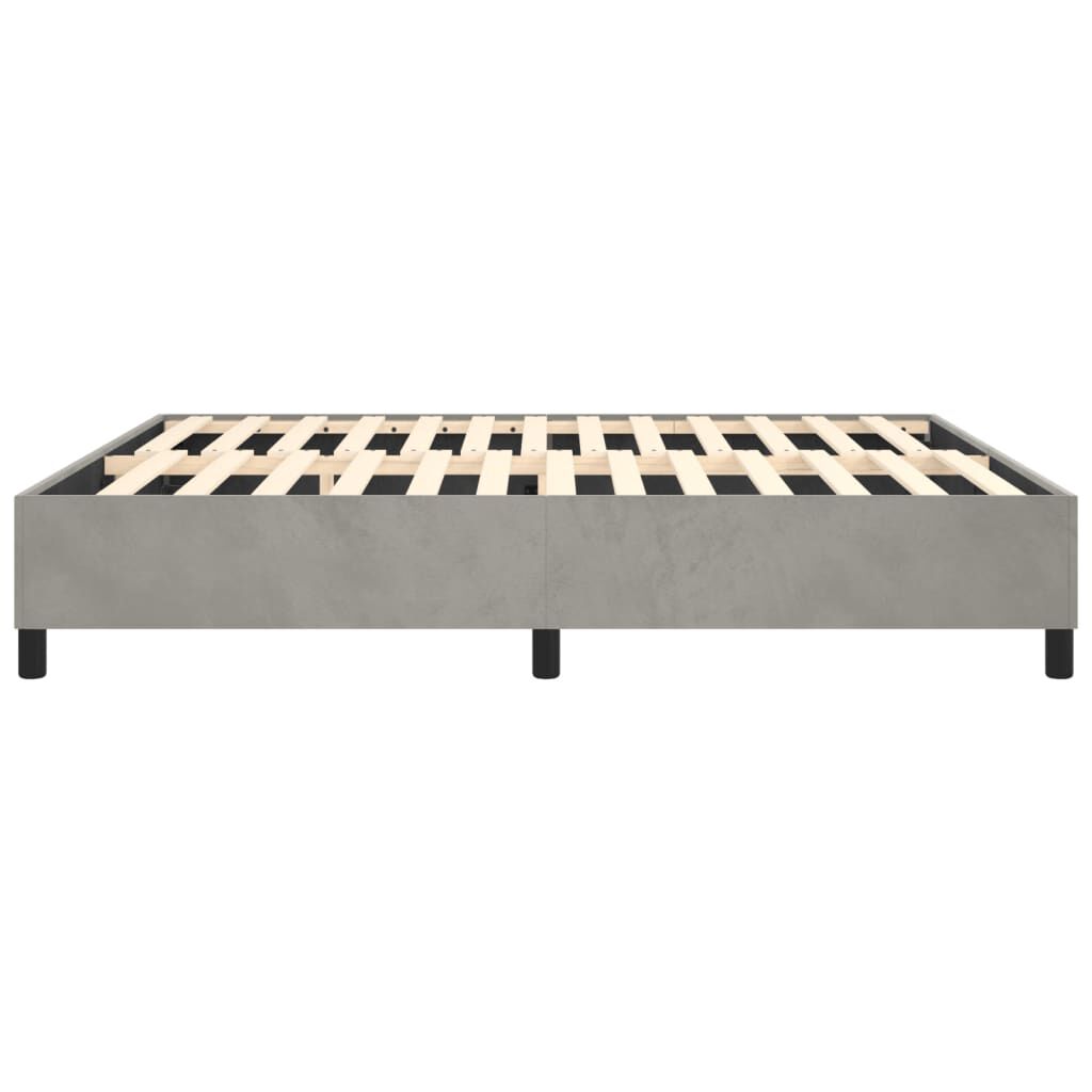 vidaXL Bed Frame without Mattress Light Grey California King Velvet (US Only)