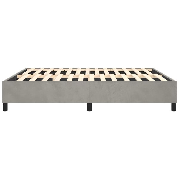 vidaXL Bed Frame without Mattress Light Grey California King Velvet (US Only)