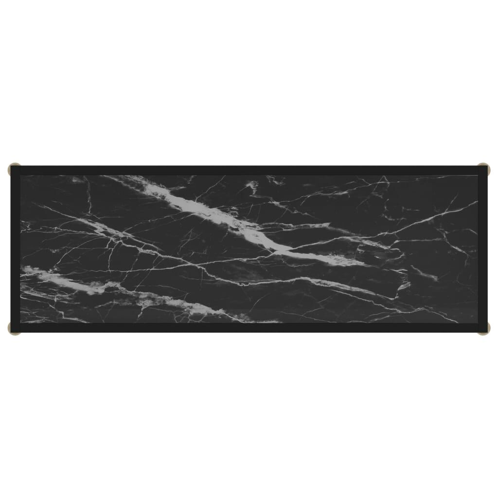 vidaXL Console Table Black 100x35x75 cm Tempered Glass