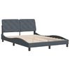 vidaXL Bed Frame without Mattress Dark Grey 137x190 cm Velvet