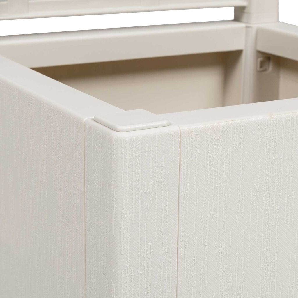 vidaXL Garden Planter with Trellis White 36x36x140 cm PP