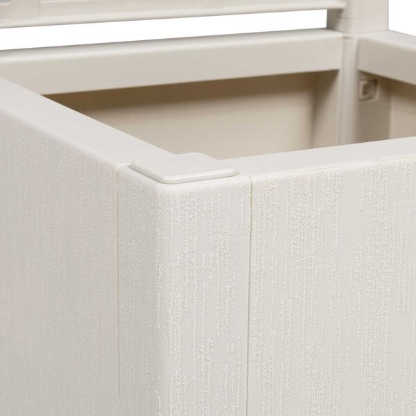 vidaXL Garden Planter with Trellis White 36x36x140 cm PP