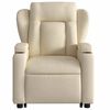 vidaXL Electric Stand up Massage Recliner Chair Cream Fabric