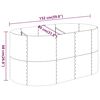 vidaXL Garden Raised Bed Galvanised Steel 152x80x68 cm Silver
