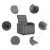 vidaXL Electric Stand up Recliner Chair Grey Faux Leather