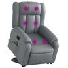 vidaXL Electric Stand up Massage Recliner Chair Grey Faux Leather