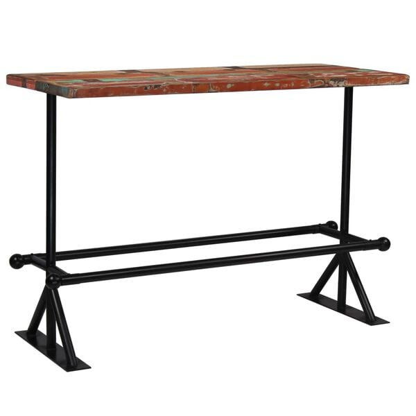 vidaXL Bar Set 7 Piece Solid Reclaimed Wood Multicolour