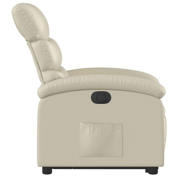 vidaXL Electric Stand up Recliner Chair Cream Faux Leather