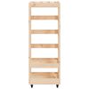 vidaXL Log Holder with Wheels 40x49x110 cm Solid Wood Pine