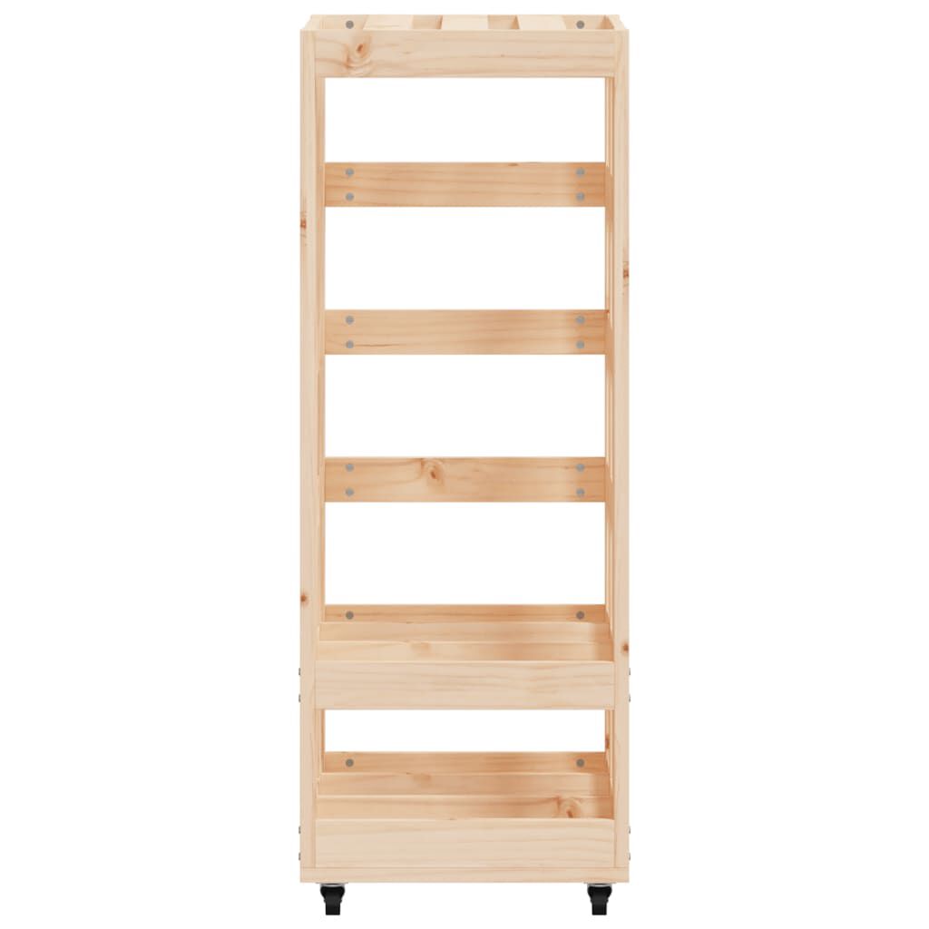 vidaXL Log Holder with Wheels 40x49x110 cm Solid Wood Pine