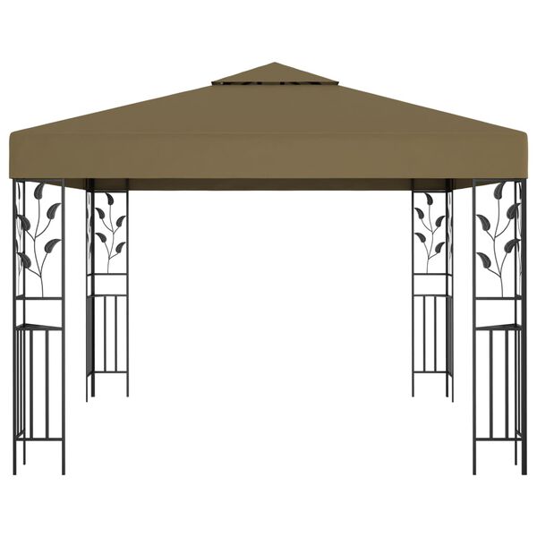 vidaXL Gazebo 3x3 m Taupe 180 g/m&sup2;