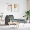 vidaXL Modular Sofa with Footstool&Cushions Fabric Dark Grey