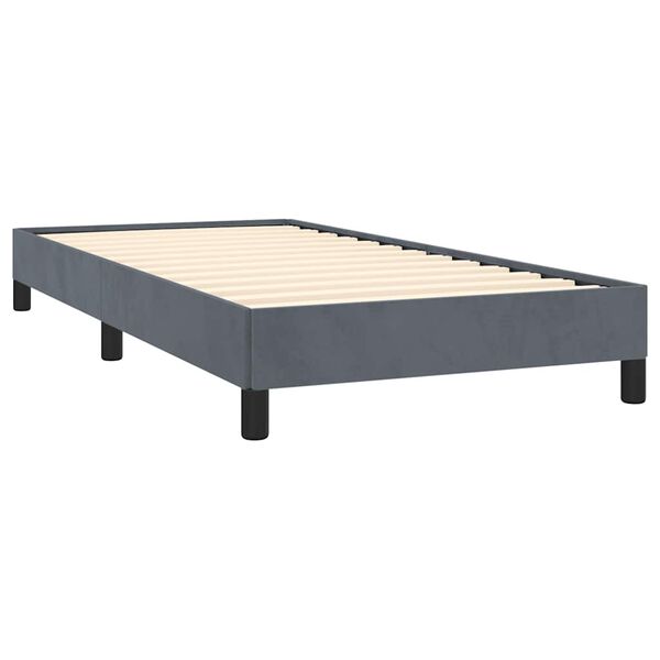 vidaXL Bed Frame without Mattress Dark Grey 100x190 cm Twin Velvet
