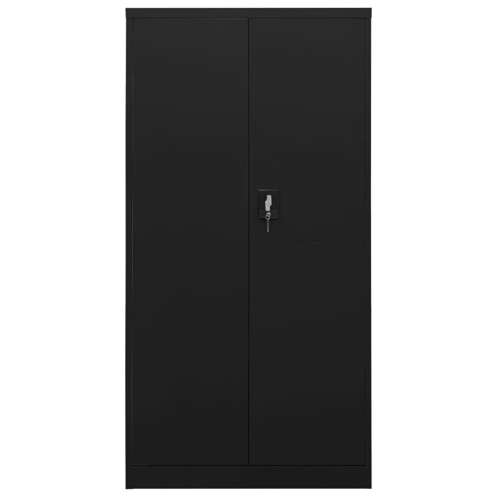vidaXL Locker Cabinet Black 90x40x180 cm Steel
