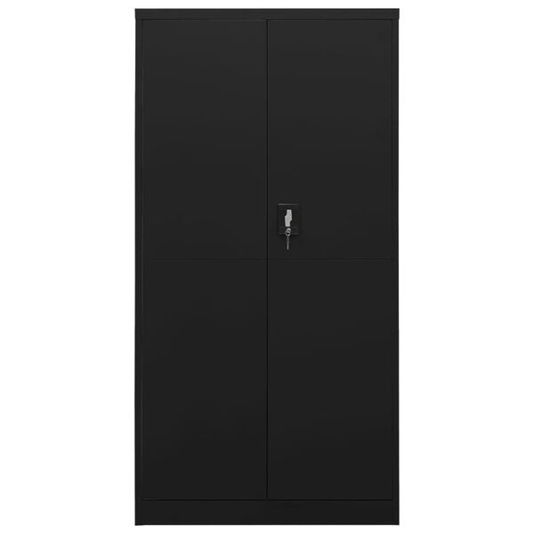 vidaXL Locker Cabinet Black 90x40x180 cm Steel