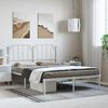 vidaXL Metal Bed Frame without Mattress with Headboard White 150x200cm