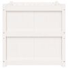 vidaXL Garden Planter White 70x70x70 cm Solid Wood Pine