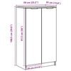 vidaXL Shoe Cabinet White 59x35x100.5 cm Engineered Wood