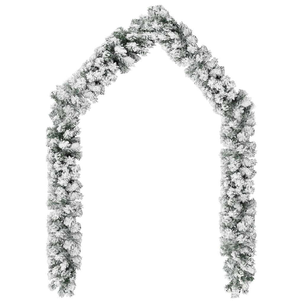 vidaXL Christmas Garland with LEDs&Ball Set Green 10 m PVC