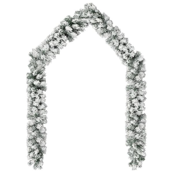 vidaXL Christmas Garland with LEDs&Ball Set Green 10 m PVC