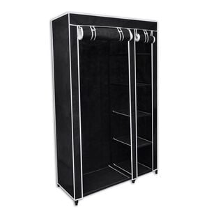 vidaXL Folding Wardrobe Black 110x45x175 cm