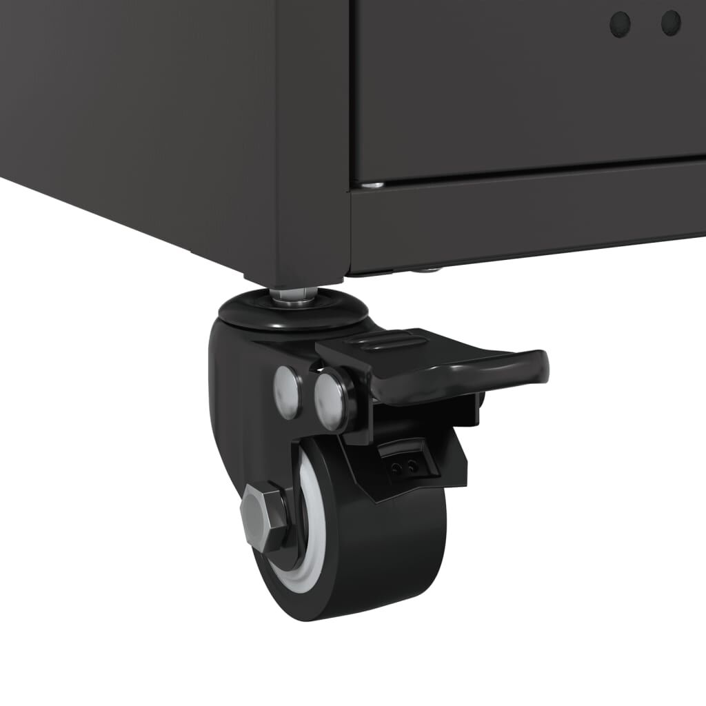 vidaXL TV Cabinet Black 68x39x43.5 cm Steel