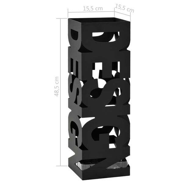 vidaXL Umbrella Stand Design Steel Black