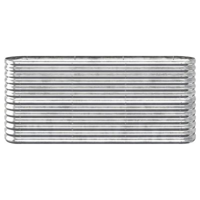 vidaXL Garden Raised Bed Powder-coated Steel 152x40x68 cm Silver