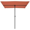 vidaXL Garden Parasol with Aluminium Pole 2x1.5 m Terracotta