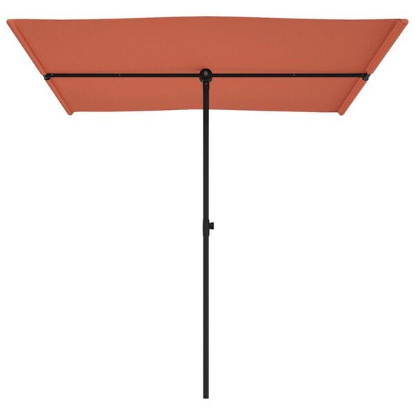 vidaXL Garden Parasol with Aluminium Pole 2x1.5 m Terracotta