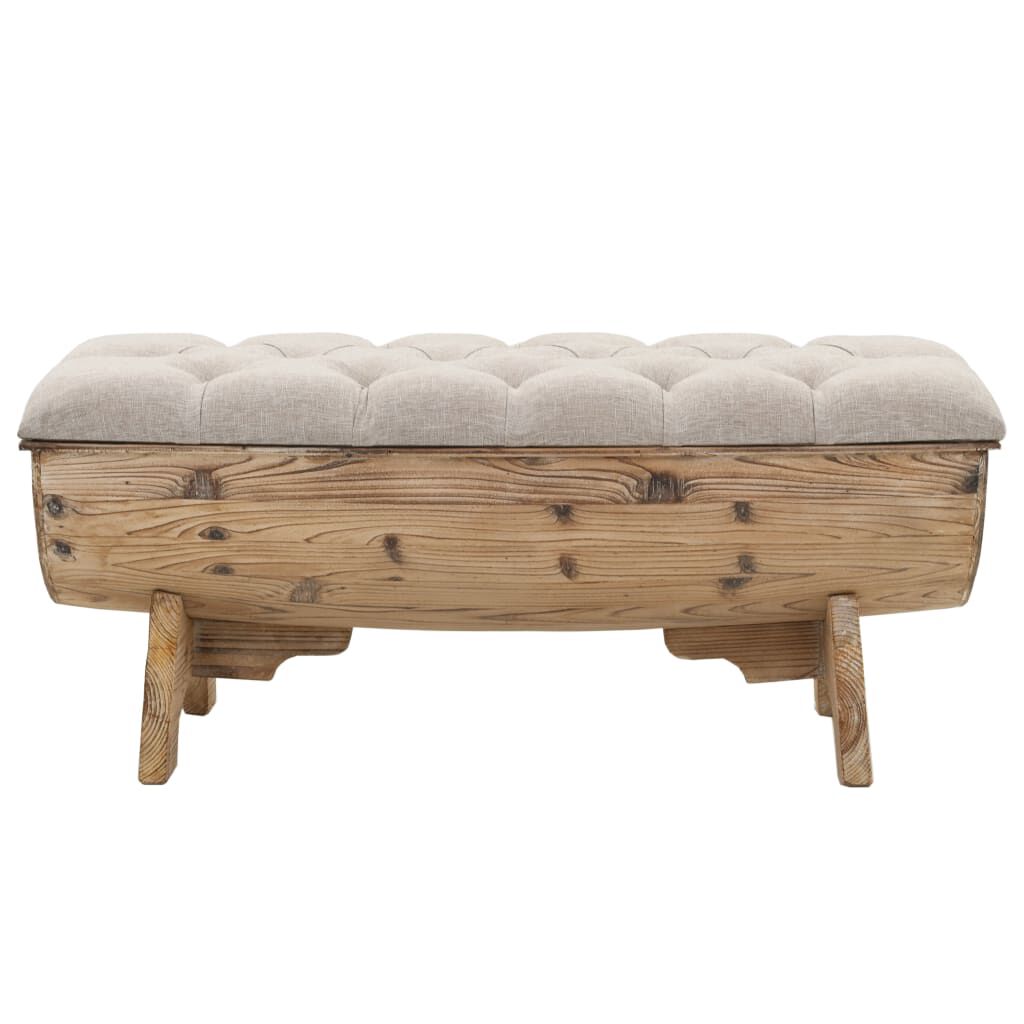 vidaXL Storage Bench 103 cm Solid Wood Fir