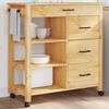 vidaXL Kitchen Trolley MONZA 84x40x88.5 cm Solid Wood Pine