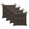 vidaXL Garden Chairs 4 pcs with Taupe Cushions Solid Teak Wood