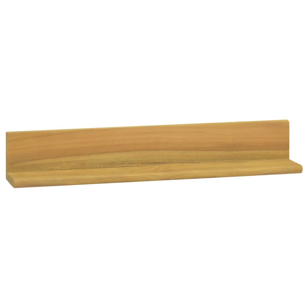vidaXL Wall Shelves 2 pcs 60x10x10 cm Solid Wood Teak