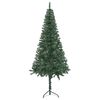 vidaXL Corner Artificial Pre-lit Christmas Tree Green 150 cm PVC