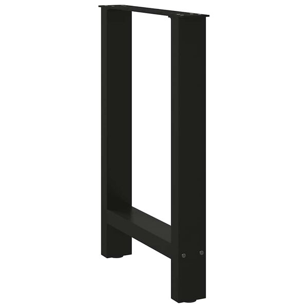 vidaXL Dining Table Legs Black 2 pcs 60x(72-73) cm Steel