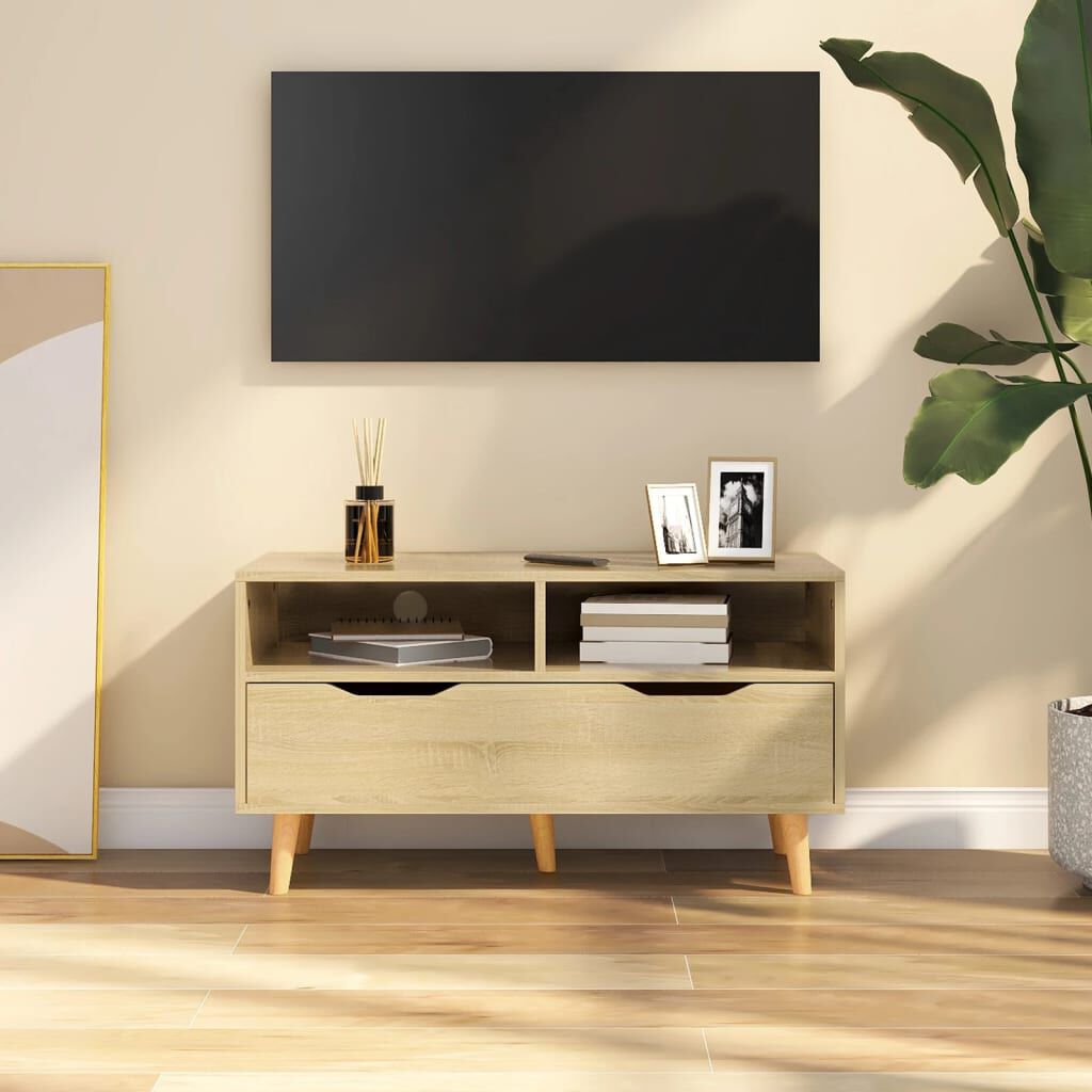 vidaXL TV Cabinet Sonoma Oak 90x40x48.5 cm Engineered Wood