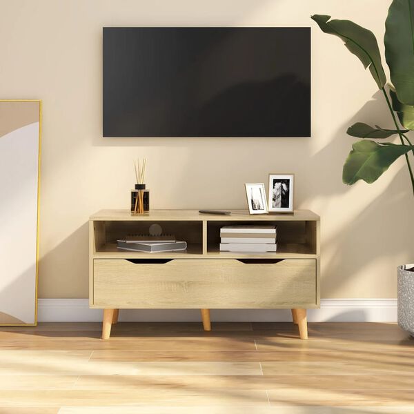 vidaXL TV Cabinet Sonoma Oak 90x40x48.5 cm Engineered Wood