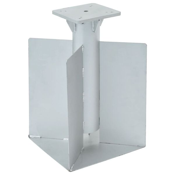 vidaXL In-Ground Parasol Base Silver 27.5x27.5x45 cm Steel