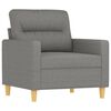 vidaXL Sofa Chair with Footstool Dark Grey 60 cm Fabric