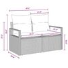 vidaXL Garden Sofa Set with Cushion 5 pcs Grey Poly rattan