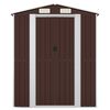 vidaXL Garden Shed Dark Brown 192x108x223 cm Galvanised Steel