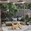 vidaXL 4 Piece Garden Lounge Set with Cushion Solid Acacia Wood