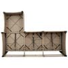 vidaXL Reclining Garden Sofa with Cushions L-shaped Beige Poly Rattan