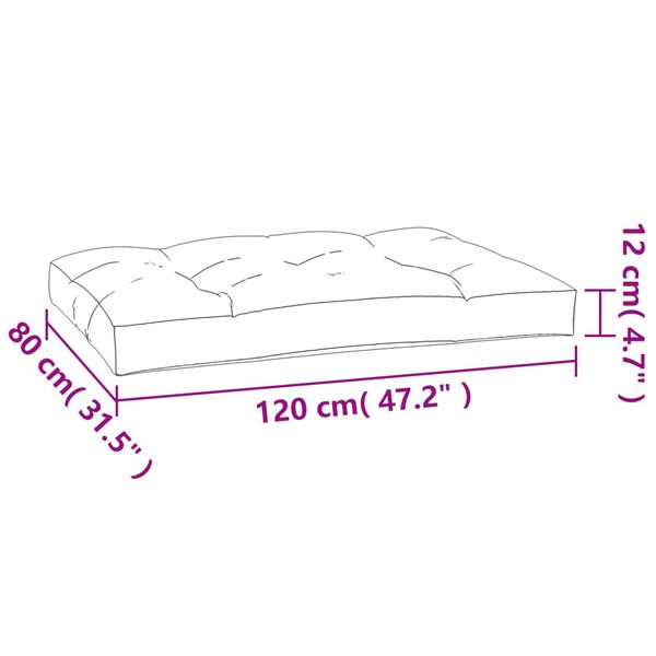 vidaXL Pallet Cushions 3 pcs Grey Fabric