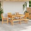vidaXL Garden Dining Set 6 pcs Brown 150 x 90 x 74 cm