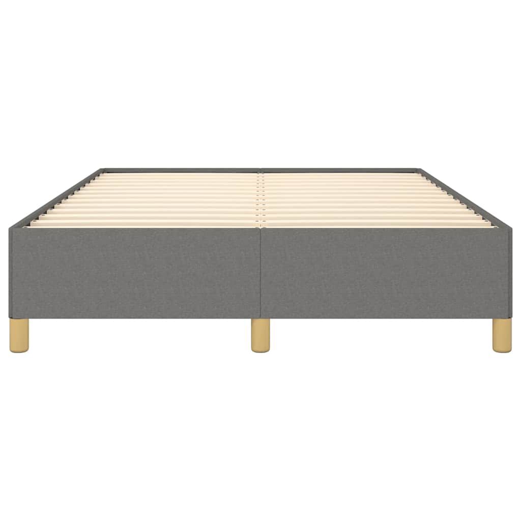vidaXL Bed Frame without Mattress Dark Grey 137x190 cm Full Fabric