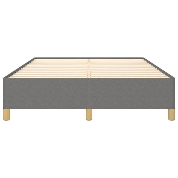 vidaXL Bed Frame without Mattress Dark Grey 137x190 cm Full Fabric