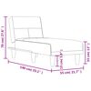 vidaXL Chaise Longue Dark Grey Fabric